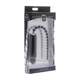 XR Brands Dark Rod Crni Vibrirajući Silikonski Uretralni Uređaj sa Perlicama 24cm