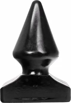 All Black Model 21,5 cm Silikonski Intimni Čep sa Žljebovima
