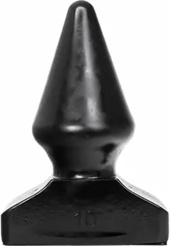 All Black Analni Dodatak 20,5 cm – Glatki Žljebovi Silikonski Čep