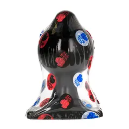 All Black Model 9018 Silikonski Analni Čep 17,5 cm – Žljebovi Crno Izdanje