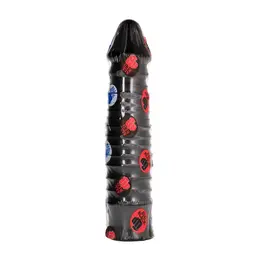 All Black 069 Intimna Mašina Rebrasta 26cm Crni Silikon Model