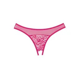 Fantasy Lingerie Just A Rumor Lace Mesh Crotchless Panty One Size