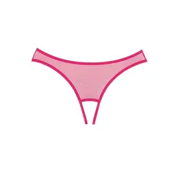 Expose Sheer Mesh Lace Panty sa Mašnom One Size Pink