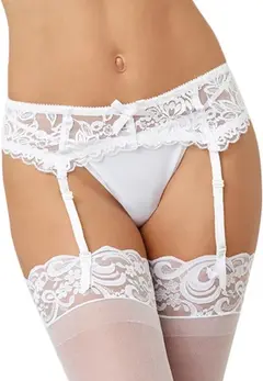 Dreamgirl Lace Garter Belt Diamond Black - Elegant Adjustable Accessory