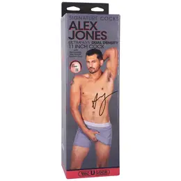 Doc Johnson Alex Jones ULTRASKYN Dvostruke Gustine Model 28 cm Bež