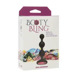 Booty Bling Silikonski Čep sa Perlicama sa Draguljem Srednji Crni