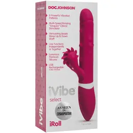 Doc Johnson iVibe Select iRoll Rabbit - Advanced Silicone Massager Pink