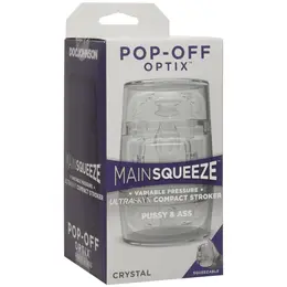 Doc Johnson Optix Pop-Off Clear Double-Ended Compact Intimate Device