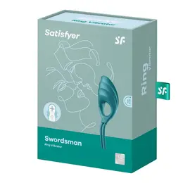Satisfyer Swordsman Podesivi vibrirajući silikonski prsten Crni