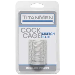 Doc Johnson TitanMen Intimni retencioni kavez Crni TPE fleksibilni