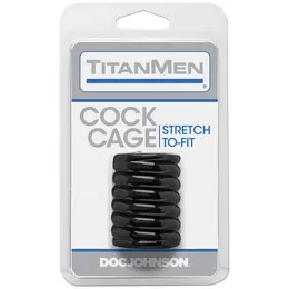 Doc Johnson TitanMen Podržavajući kavez TPE Crni Anatomski sistem prstenova