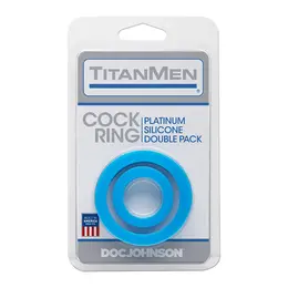 TitanMen Silicone Ring Set 2-Pack - Durable Stretch-Fit System