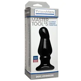 Doc Johnson TitanMen Master Tool #5 Anal Plug 15 cm Black PVC