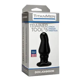 Master Tool Trainer #5 Anal Plug 10 cm Black, Ergonomic Flat Base