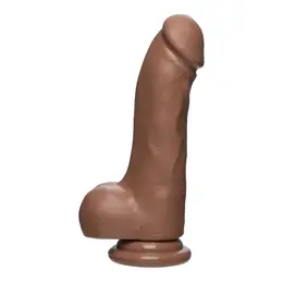 Doc Johnson Master D intimni uređaj FIRMSKYN 18 cm sa bazom i testisima