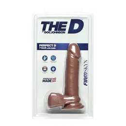 Doc Johnson Perfect D FIRMSKYN model sa testisima 18 cm, bež
