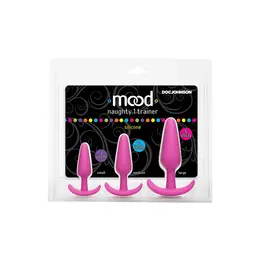Doc Johnson Mood Naughty 1 Silikonski Analni trener Set 3kom Crna