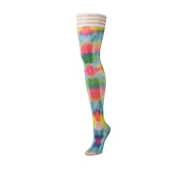 Kix'ies Gilly preko kolena C Rainbow - višebojne tie-dye čarape