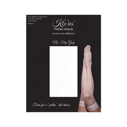 Kix'ies Brooke Leanne čarape do kolena B bele - providne tačkice samodržeće