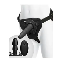 Doc Johnson Ripple Vibrating Set - Remote Control, Ribbed Silicone, Adjustable Harness