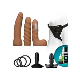 Doc Johnson Vac-U-Lock ULTRASKYN Dual Density Starter Set, Multi-Size Attachments