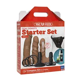 Doc Johnson Vac-U-Lock ULTRASKYN Dual Density Starter Set, Multi-Size Attachments