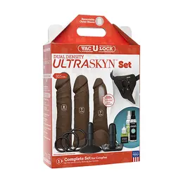 Doc Johnson Vac-U-Lock Dual Density ULTRASKYN Set with Harness System