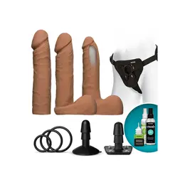 Doc Johnson Vac-U-Lock Dual Density ULTRASKYN strap-on set 3 dodatka