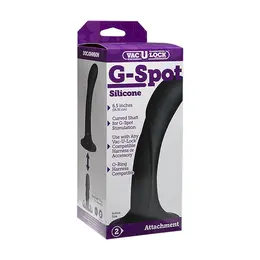 Doc Johnson G-Spot Silicone Attachment Curved Vac-U-Lock 18 cm Black