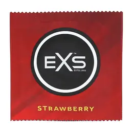 EXS Strawberry kondomi sa ukusom jagode, pakovanje od 100 komada – slatki miris, crveni, veliki