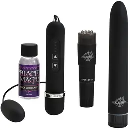Doc Johnson Black Magic Kit - Multi-Speed Black Intimate Set