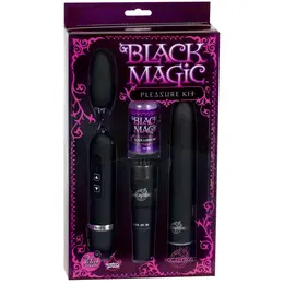 Doc Johnson Black Magic Kit - Multi-Speed Black Intimate Set