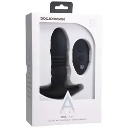 Doc Johnson A-Play Rise Silicone Plug with Remote Control, Black