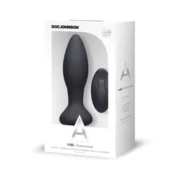 Doc Johnson A-Play Vibe Silikonski Čep sa Daljinskim Upravljanjem - 10 Režima, Crni