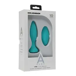 Doc Johnson A-Play Vibe Silicone Plug with Remote Control Black S