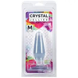 Doc Johnson Crystal Jellies Srednji Silikonski Čep, Providni, 12.7 cm