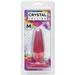Doc Johnson Crystal Jellies Medium Plug, Soft PVC, Clear 5 inch