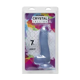 Doc Johnson Crystal Jellies Master Cock 18 cm with Suction Base Clear