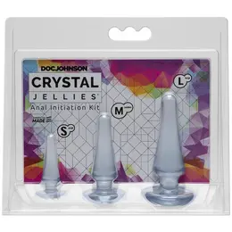 Doc Johnson Crystal Jellies Anal Trainer Kit Clear 3-Piece Set