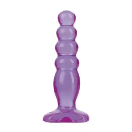 Doc Johnson Crystal Jellies Analni čep 12 cm - Fleksibilni stepenasti dizajn