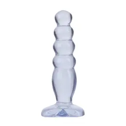 Doc Johnson Crystal Jellies Analni čep 12 cm - Meki stepenasti oblik, Providni