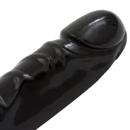Doc Johnson Jr. Veined Double Header Flexible 12'' PVC Model - Black