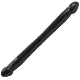 Doc Johnson Double Header Smooth Intim Masina 45 cm PVC Crna