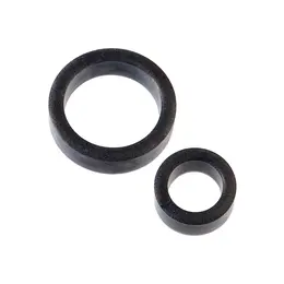 Doc Johnson The C-Rings Silicone Duo Comfort Set Charcoal & White