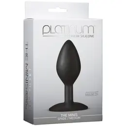 Doc Johnson The Minis Spade Model Medium Silicone Plug Black