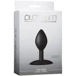 Doc Johnson The Minis Spade Small Silicone Plug Black 3