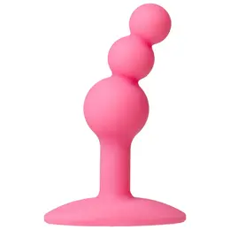 Doc Johnson The Minis Bubble Silicone Plug Medium - Black, 3.5