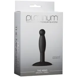 Doc Johnson The Minis Silicone Plug Small Black - Compact Anatomical Model