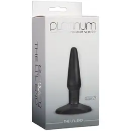 Doc Johnson Li'L End Silicone Anal Plug Charcoal 3.5 inch Hygienic