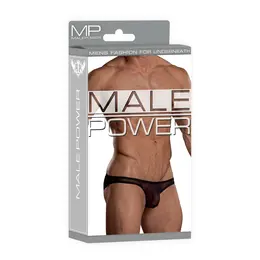 Male Power Euro Mesh Low-Rise Pouch Bikini M Black